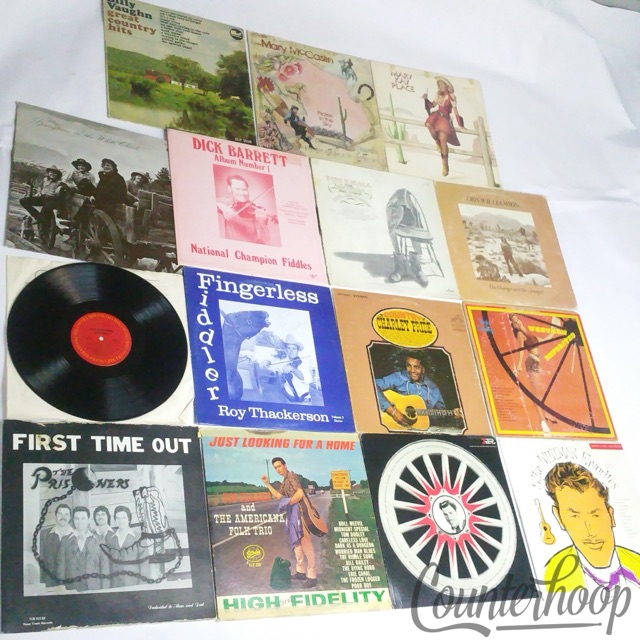 Folk,Country,Rock 15x Vinyl Albums 12" LP Lot-Slim Whitman,Charlie Pride+Signed — main photograph