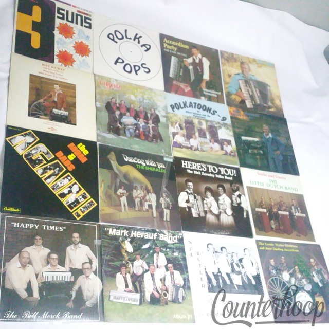 16x LP Vinyl Record Album Lot Country,Polka,Folk,Rock,AccordionPops Emeralds — main photograph