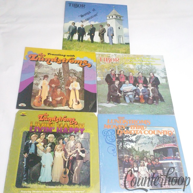 5x LP Vinyl Record Album Lot Tibor Brothers+The Lundstroms Folk,World,Country — main photograph