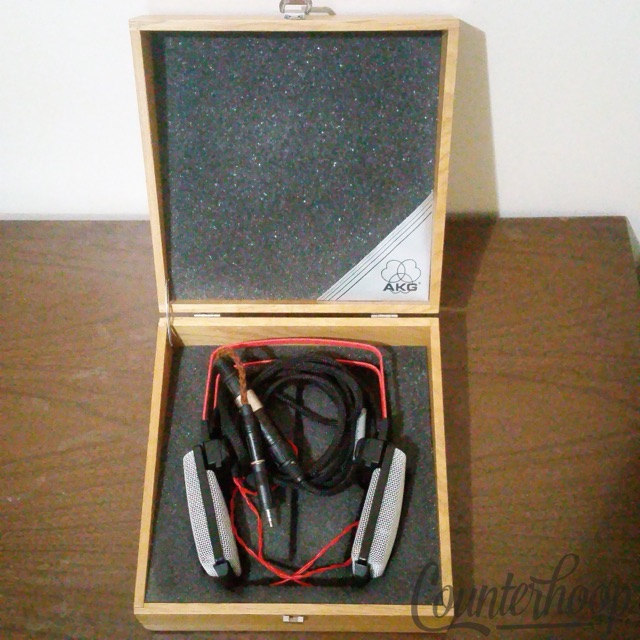 AKG K1000 Audiophile Headphones +Stefan AudioArt Custom Cable+OG Wood Box/Case* — main photograph