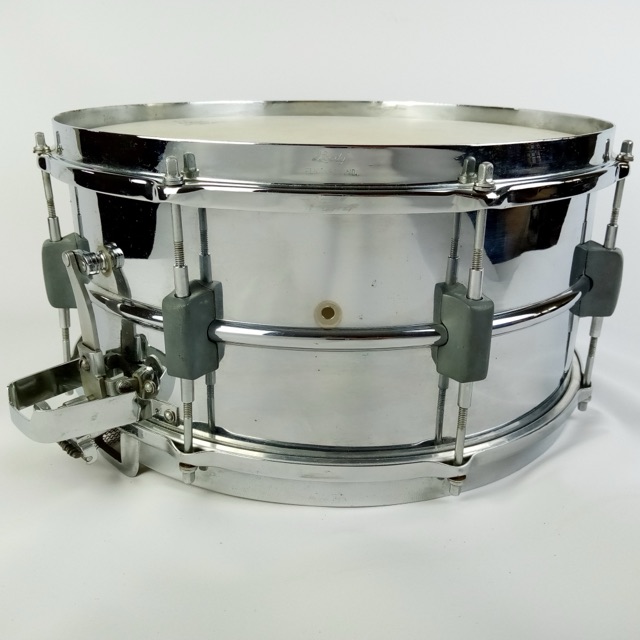 Leedy 6.5x14"Broadway Dual Snare Drum COB Chrome-Brass Elkhart X-Box Vintage 30s — main photograph