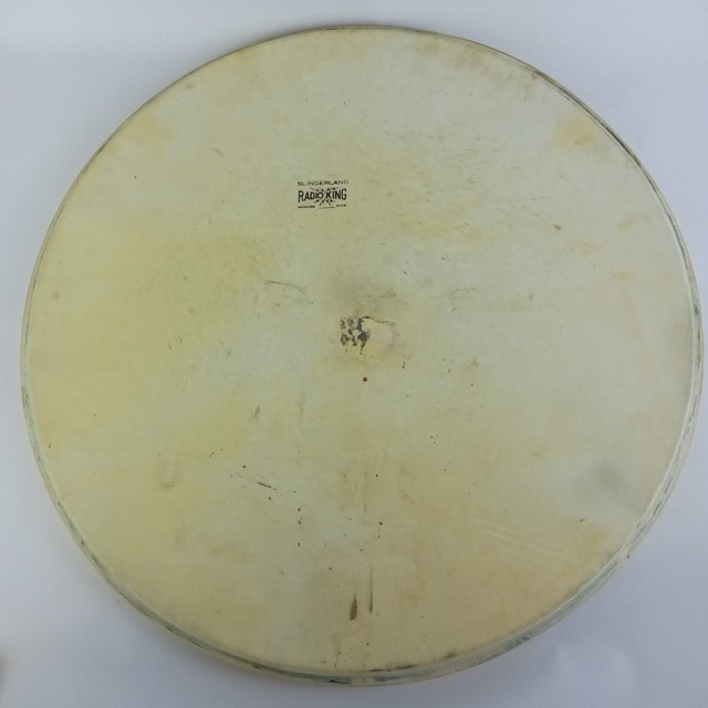Slingerland 22"Radio King"Calfskin Bass Drum Head Vintage40s Sparks Logo USA*VG* — main photograph