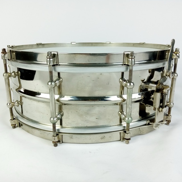 Slingerland 5x14"Artists#131 10Lug Nickel-Brass NOB Pre-Radio King Snare Drum30s — main photograph