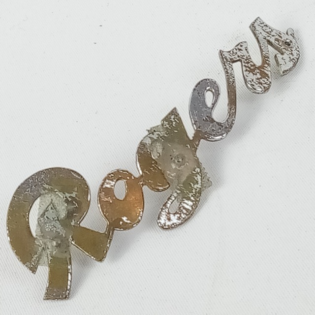 Rogers 1st Generation Script Logo Badge Vintage Late 50s Holiday Bass/Tom/Snare — main photograph