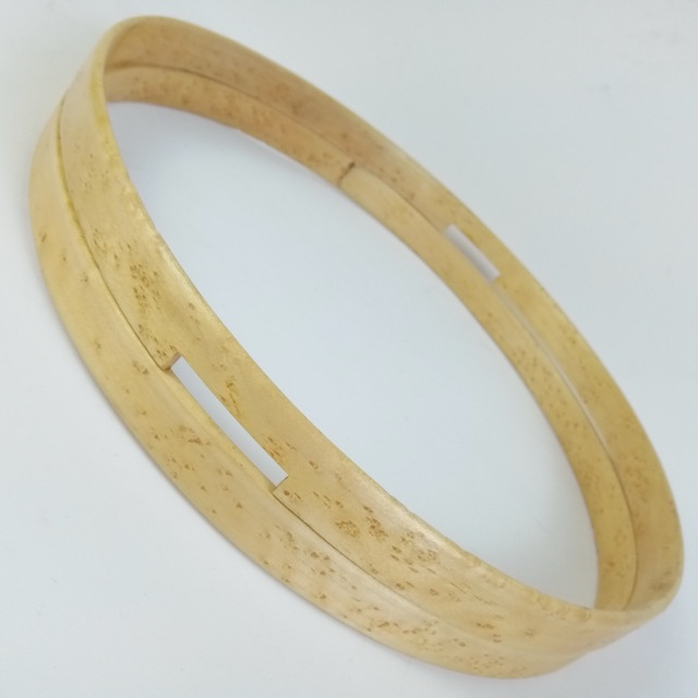 Lang 14"Solid 1Ply Birdseye-Maple Snare Drum Wood Hoops/Rims Batter+Resonant NOS — main photograph
