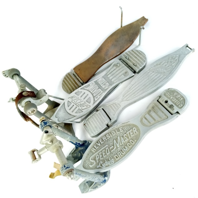 60s Bass Drum Pedal Parts Lot*Ludwig Speed Master+Gretsch Floating Action+Leedy — main photograph