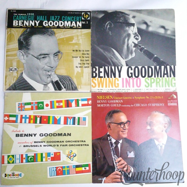 Benny Goodman 4 LP Records Carnegie Hall Jazz+Swing Into Spring+Tribute+Symphony — main photograph