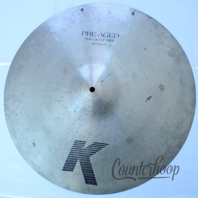 Zildjian 20"K Pre-Aged Dry Light Ride Cymbal 1975g Thin Sizzle B20 Hand Hammered — main photograph