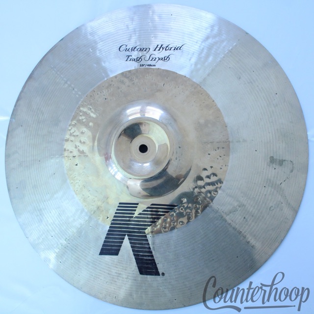 Zildjian K 19" Custom Hybrid Trash Smash Cymbal 1725g Thin B20 Hand Hammered USA — main photograph