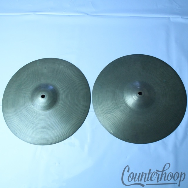 Zildjian 12" Hi-Hats 50s 523g/552g Thin Cymbals Vintage B20 Avedis A Matched Set — main photograph