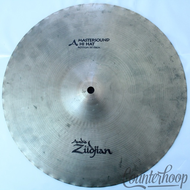 Zildjian 14" A Mastersound Hi-Hat Bottom Cymbal Avedis B20 1462g Heavy Vintage* — main photograph