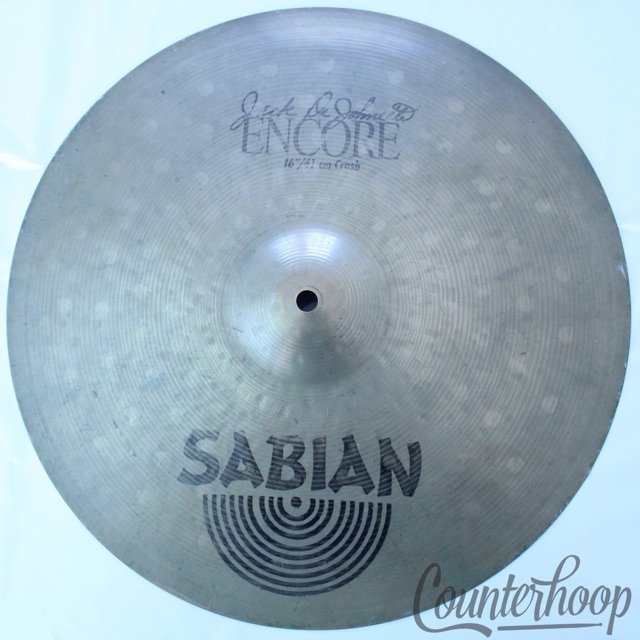 Sabian 16" Encore Crash Cymbal Jack De Johnette Signature 992g Thin B20 Canada* — main photograph