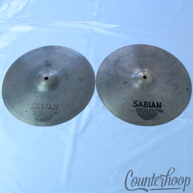 Sabian HH 14"Hi-Hats 80s OG Hand Hammered 996/1086g Med-Thin 1st Gen B20 Cymbals — main photograph