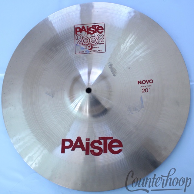 Paiste 2002 20" Novo China Type Chinese Cymbal 1723g Switzerland B8 Red Label* — main photograph