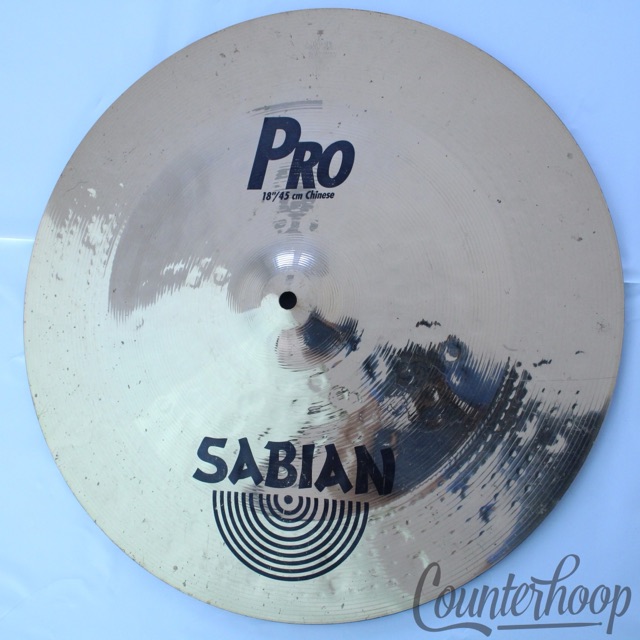 Sabian Pro 18"China Cymbal 1363g Thin Chinese CuSn8 Professional Hammered Canada — main photograph