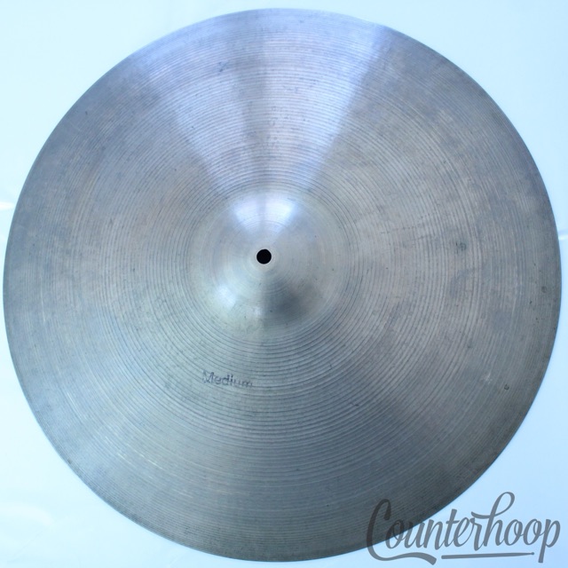 Pasha 20" UFIP Rogers Ride/Crash Cymbal 1981g Thin B20 Vintage 60s Italian Italy — main photograph