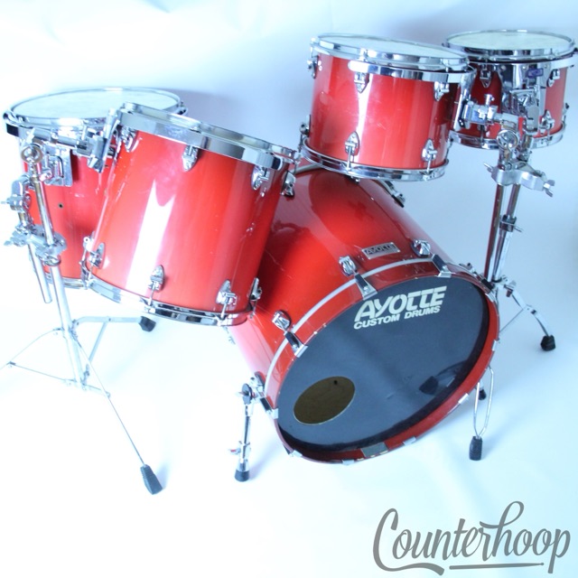 Ayotte Custom Drum Set 22x18,12x9,13x10,14x14,16x16 Bass/Toms 5Piece Kit Ray 90s — main photograph