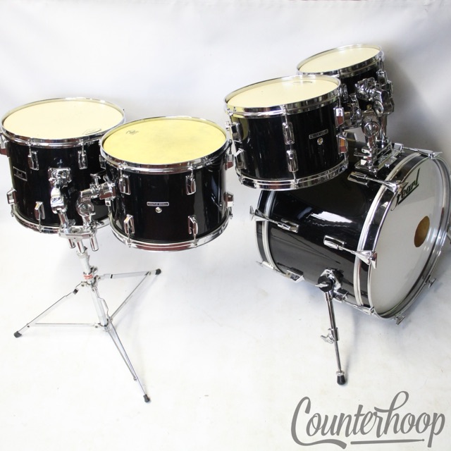 Pearl "Maple Shell"Drum Set 20x14,10x6,12x8,14x10,15x12" 8ply Jet Black Japan MX — main photograph
