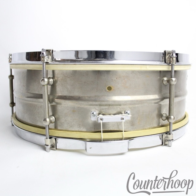 Slingerland Universal Snare Drum Nickel Brass Vintage30s NOB Single-Bead COB Rim — main photograph
