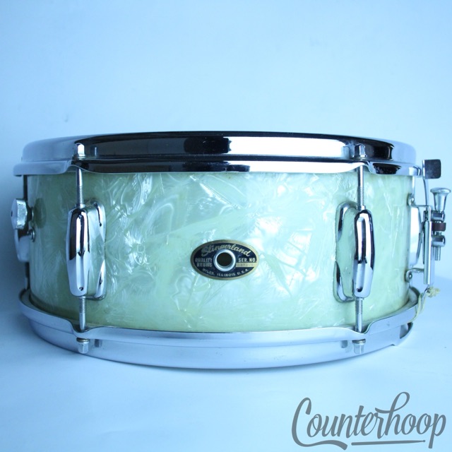 Slingerland Deluxe 14x5.5"Snare Drum WMP Vintage 60s Chrome Brass Rims COB 3ply — main photograph