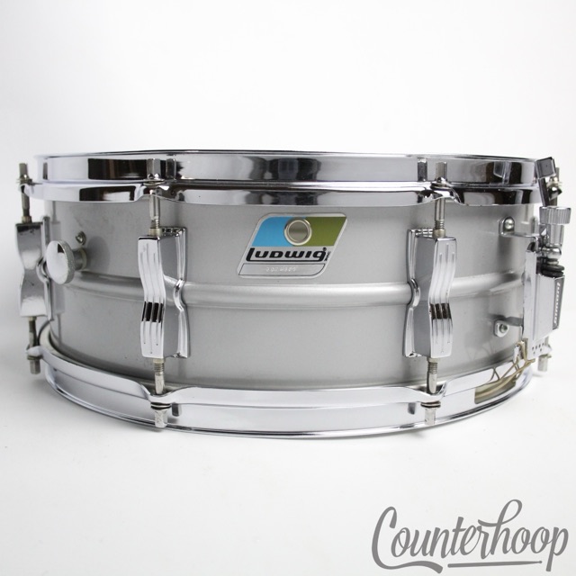 Ludwig 14x5"Acrolite Snare Drum Baked Aluminum Shell 8-Lug Chicago Vintage 80s* — main photograph