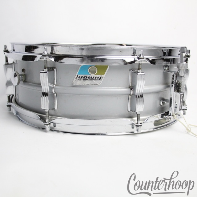 Ludwig 14x5"Acrolite Snare Drum Vintage 80s Baked Aluminum Shell 8-Lug Chicago* — main photograph