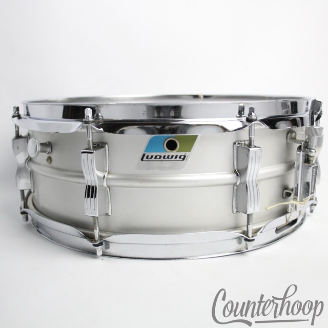 Ludwig 14x5"Acrolite Snare Drum Vintage 70s Baked Aluminum Shell 8-Lug Chicago* — main photograph