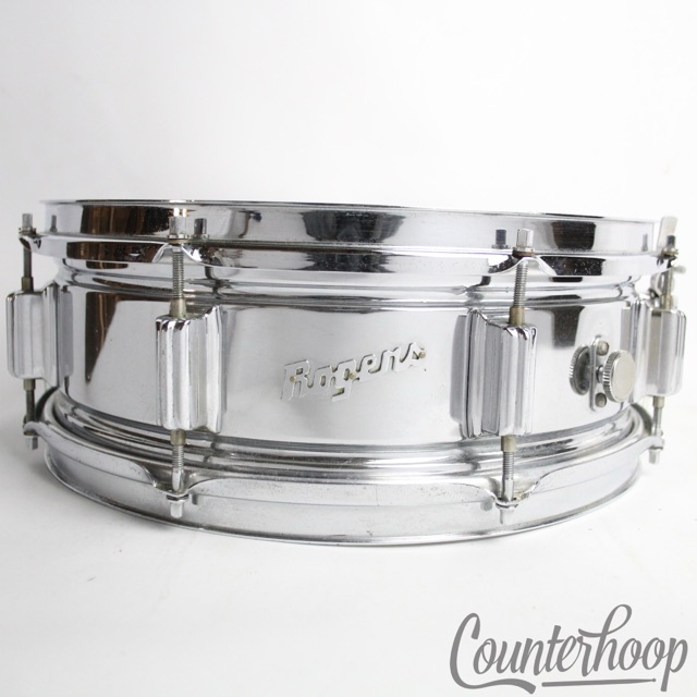 Rogers Cleveland Powertone Snare Drum 14x5"COB Chrome Brass Script Vintage 60s* — main photograph