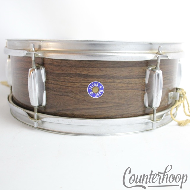 Tama Star "Made In Japan"Foil Badge 14x5"Snare Drum Wrap Steel Shell Vintage 60s — main photograph