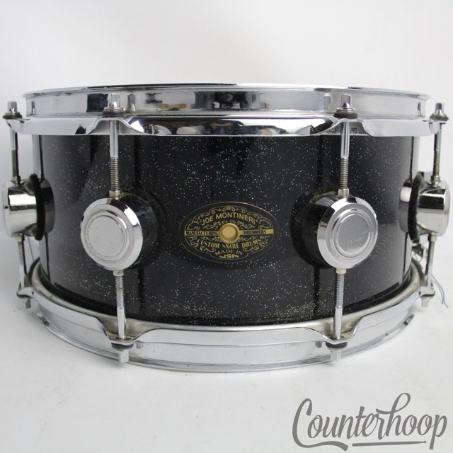 Joe Montineri 12x5.5"Black Galaxy Snare Drum Custom 8ply Maple Shell Turret Lugs — main photograph