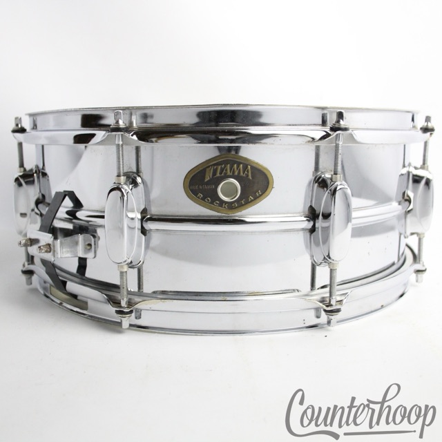 Tama Rockstar 14x5"Snare Drum Steel Chrome COS Shell 8-Lug Taiwan* — main photograph