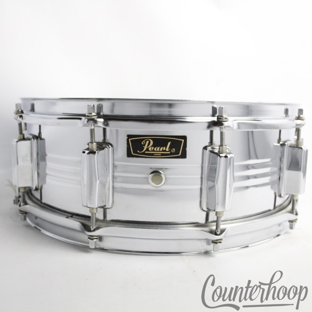 Pearl 14x5"B4214 COB Brass Snare Drum Vintage 70s Japan Stewart Copeland Police — main photograph