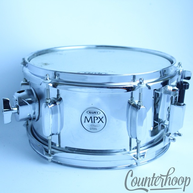 Mapex MPX 10"x5" Steel Snare Drum 1.2mm Stainless Popcorn Auxiliary Chrome* — main photograph