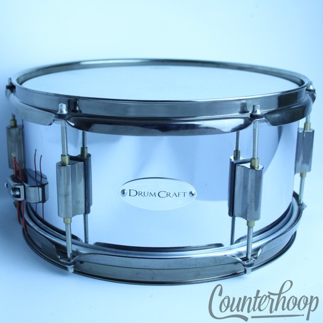 DrumCraft Series 8 12x6"Snare Drum 1.2mm Steel Shell 2.5mm Rims Nickelworks Thro — main photograph