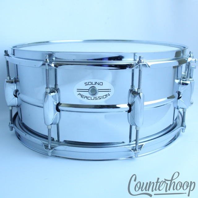 Sound Percussion 14x6.5"Snare Drum 8-Lug Steel Shell Triple Flange Rims+New Head — main photograph
