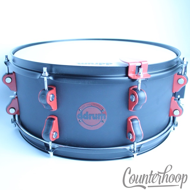 ddrum Exclusive Hybrid Snare Drum Built-In Trigger 14x6" Black Satin 100% Birch — main photograph
