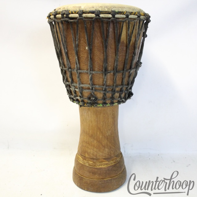 Djembe Drum Solid Mahogany 25x12" Vintage — main photograph