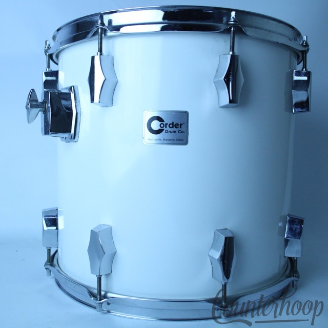 Corder/Fibes 14x13"Tom Drum 6ply Jasper Maple/Gum Darwin Rack/Floor Vintage 80s — main photograph