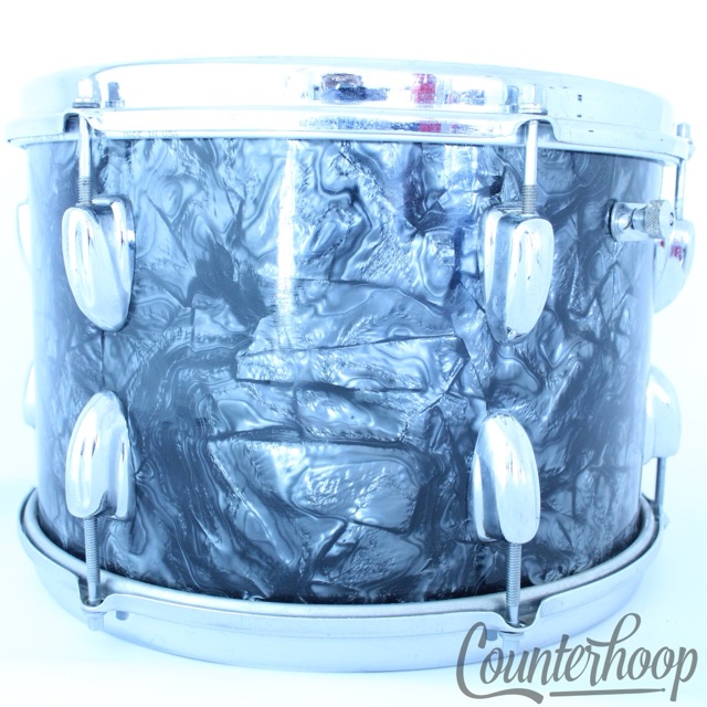 Slingerland 12x8"Rack Tom Drum BDP Vintage 60s 3Ply African Mahogany COB Brass* — main photograph