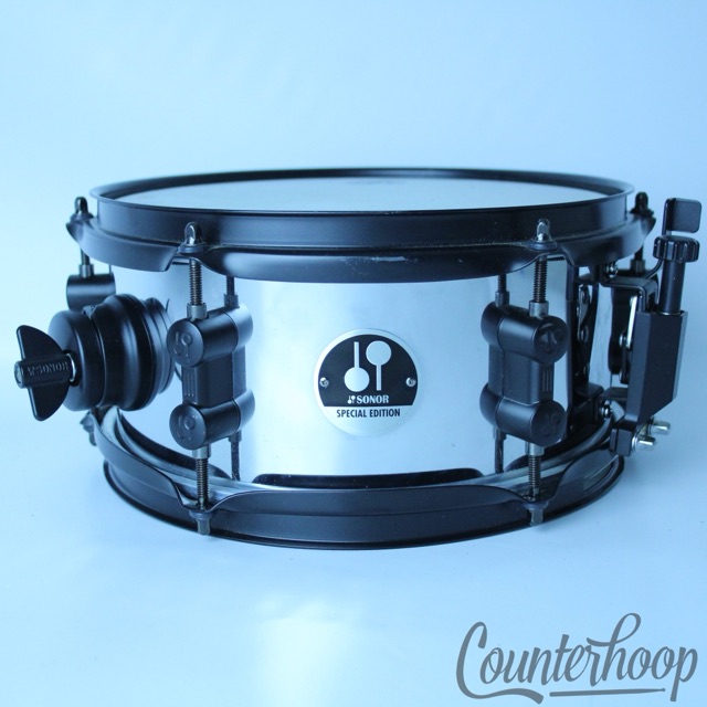 Sonor Special Edition 10x5"Popcorn Snare Drum Steel Auxiliary Percussion Germany — main photograph
