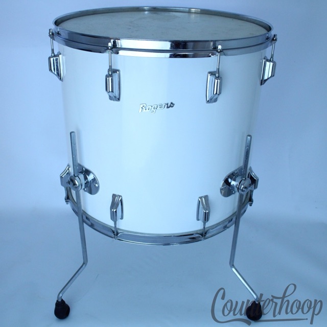 Rogers 18x16" Floor Tom Drum New England White Vintage 70s Fullerton 5ply Maple — main photograph