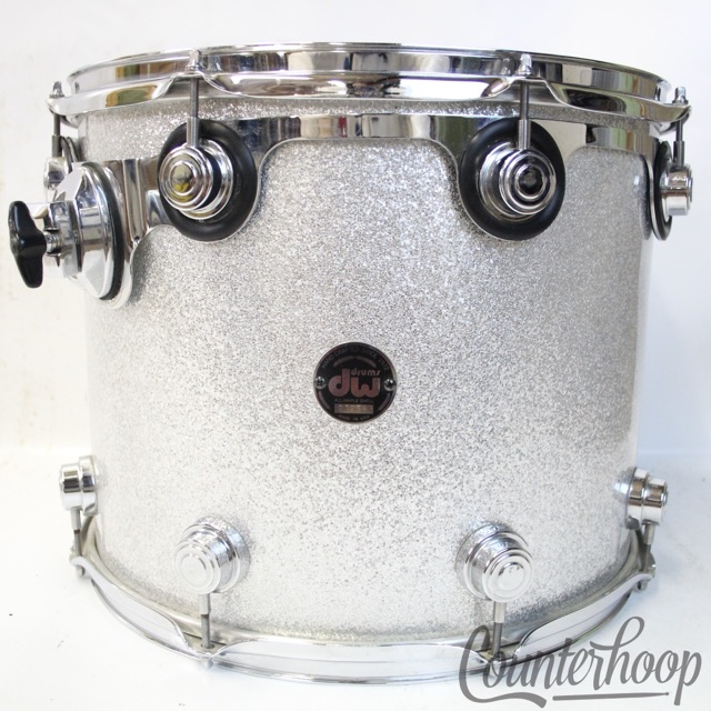 DW 16x13"Collectors Series Broken Glass Rack/Floor Tom Drum "All-Maple"+Re-Rings — main photograph