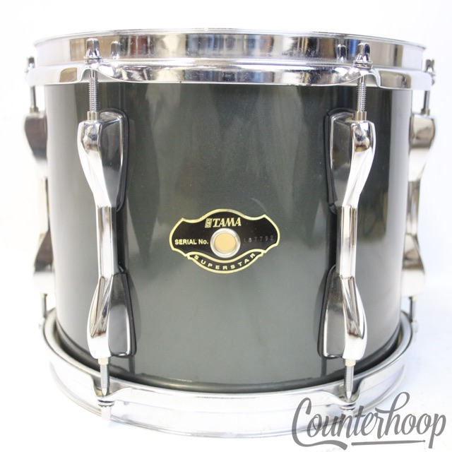 Tama 10x8" Superstar "Gray Pewter"Lacquer Rack Tom Drum 6Ply 6mm Birch/Basswood — main photograph