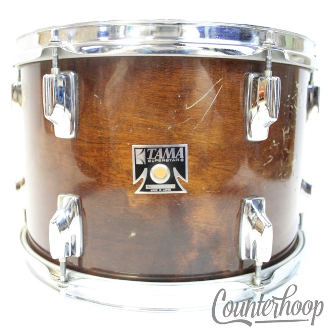Tama 13x9"Superstar"Natural Walnut"Standard Size Tom Drum Made-Japan Vintage 80s — main photograph
