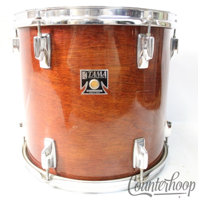 Tama 13x12"Superstar"Super Mahogany"Rack Tom Drum Made In Japan Vintage 80s Star — main photograph