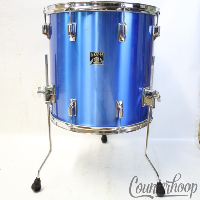 Tama 16x16"ImperialStar Floor Tom Drum Metallic Blue Made In Japan Vintage 80s* — main photograph