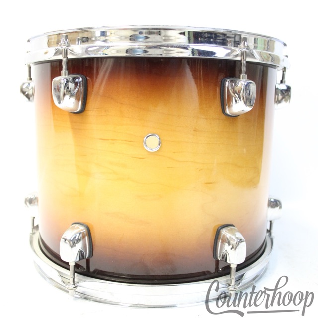 Pearl 12x10"Tom Drum Tobacco Fade Sunset 8Ply Maple Shell Chrome Rack/Ride — main photograph