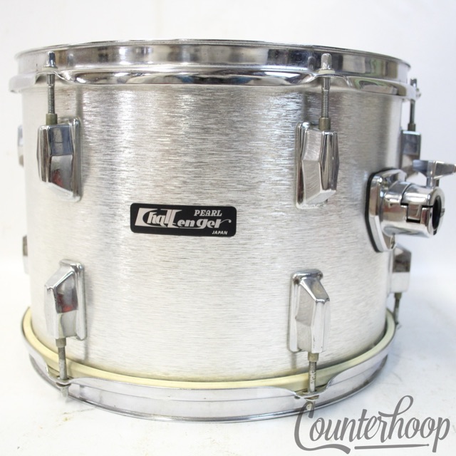Pearl Challenger 13x9" Tom Drum Silver Shimmer 6Ply Mahogany Vintage 70s Japan* — main photograph