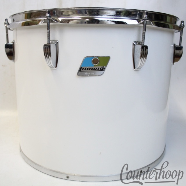 Ludwig 15x12"Concert/Tenor Tom Drum White Cortex Wrap Vintage 70s Blue/Olive B/O — main photograph