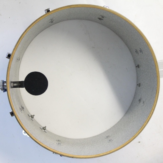 Ludwig 14x13"White/Black Concert Tom Drum Vintage 80s USA Monroe Keystone 10Lug — main photograph